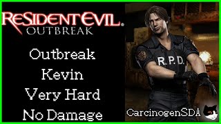 Resident Evil Outbreak PS2  quotOutbreakquot  Kevin Very Hard No Damage [upl. by Matronna]