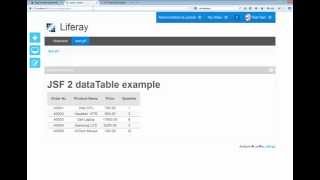 Liferay 62 Tutorial 4  JSF 2 dataTable example [upl. by Uehttam]