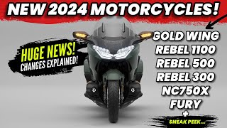 NEW 2024 Motorcycles Released Gold Wing Rebel NC750X  MORE [upl. by Sprage]