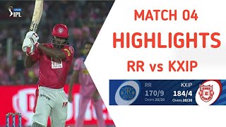 IPL 2019  4th Match  RR vs KXIP Full Match Highlights  IPL 2019 Rajasthan Royals vs Punjab HIGHLI [upl. by Aneehsal]