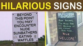 Times People Conveyed Their Messages Through The Most Hilarious Signs New Pics  Happy Bears [upl. by Ferne]