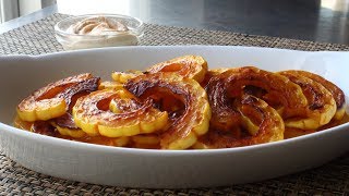 Delicata Squash  How to Prep and Cook Delicata Squash  Healthy Holiday Snack [upl. by Wawro]