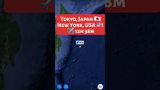 Tokyo Japan 🇯🇵 to New York USA 🇺🇸 Flight Route ✈️ Timlines ANA160 [upl. by Alat]