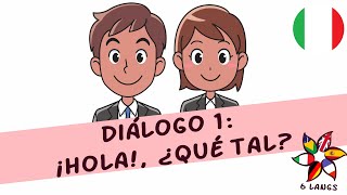 Diálogo 1 ¡Hola ¿qué tal A1 Practice Spanish for free online con sottotitoli in italiano [upl. by Hills742]