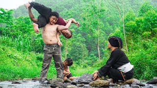 Dwarf Family Building Oven in Mother laws Wrath  Wild Vegetable Harvesting to Sell at the Market [upl. by Analat]