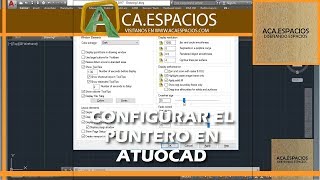 TIPS COMO CONFIGURAR EL PUNTERO EN AUTOCAD [upl. by Knut]