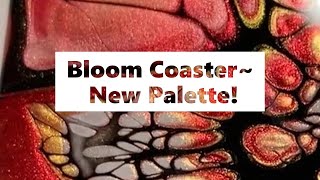 Bloom Coaster SOLD  Experiment New Color Palette acrylicart sheleeartstyle fluidart blooming [upl. by Laith]