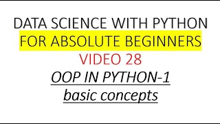 28PythonOOP1concepts Data Science With Python HINDI [upl. by Asiul]