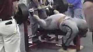 Andy Fiedler 585lb benchpress  125kg275lb raw [upl. by Yclek]