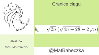 Granica ciągu lim n→∞2n124n28122n12 różnica pierwiastków ciąg niewymierny [upl. by Oaks]