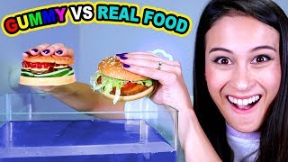 GUMMY vs REAL FOOD  Blijven drijven [upl. by Newhall]