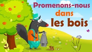 Promenonsnous dans les bois  Comptine avec gestes pour enfants et bébés avec les paroles [upl. by Tammy177]