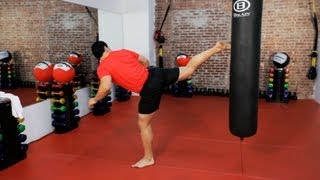 How to Do a Back Kick  Kickboxing Lessons [upl. by Aloise]