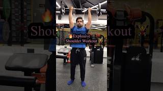 🔥Explosive shoulder workout 🏋️‍♀️ adityafitupadhyay ytshort shorts [upl. by Ainesey]