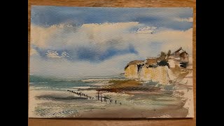 Beginners Plein Air Watercolour Sketching Demonstration at Cuckmere Haven Beach [upl. by Zakaria]