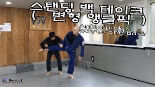 5분주짓수스탠딩 백 테이크2amp앵클픽 테이크다운way to the back amp ankle pick takedown [upl. by Celtic941]