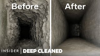 How 47 Years Of Dust Is Deep Cleaned From Air Vents  Deep Cleaned  Insider [upl. by Iuq]