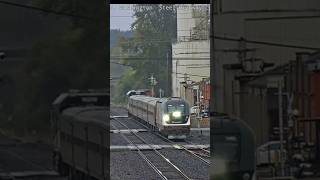 Amtrak Cascade 518 to Vancouver BC at Chehalis WA Steel Highway Railcams wait till the end Ig [upl. by Hairehcaz]