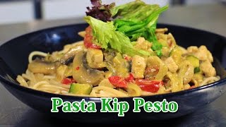 Recept Pasta kip pesto  Koken met Mo Academy [upl. by Mayda]