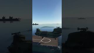 Helicopter Pilot Landing on Moving Ship in MSFS [upl. by Aldon]