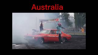 American burnouts vs Australian burnouts video burnout America Australia [upl. by Elahcar]