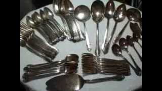 1847 Rogers Bros Remembrance Silverware Spoons Forks Cake Ladle Lot Of 59 Mixed [upl. by Cherie]