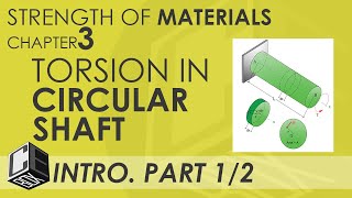 Mechanics of Deformable Bodies Chapter 3 Torsion Introduction Part 1 PH [upl. by Cirdes]