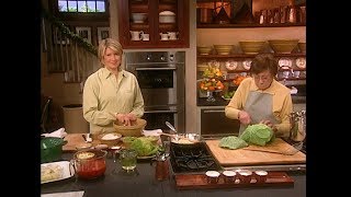 How to Make Stuffed Cabbage  Martha Stewarts Golumpki Recipe [upl. by Lartnom]