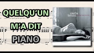 Quelquun ma dit  Carla Bruni  Piano Sheet Music 🎼 [upl. by Nared]