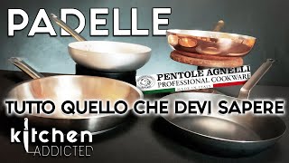 LE PADELLE  pregi e difetti dei materiali  RAME ACCIAIO ALLUMINIO FERRO [upl. by Colwen]