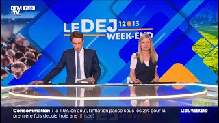 BFMTV  Début du premier Déj weekend de Karine de Ménonville et Benjamin Dubois — 31 août 2024 [upl. by Wanfried]