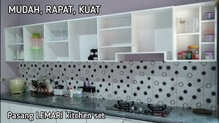 Cara memasang lemari kitchen set MUDAH amp KUAT [upl. by Leribag379]