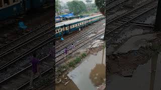 Train Crossing  Bangladesh Railway  Kamalapur Railway Station [upl. by Anelliw283]