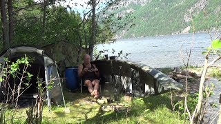 Dutch Oven cherry pie  Canoe camp Bandak Norway [upl. by Che]