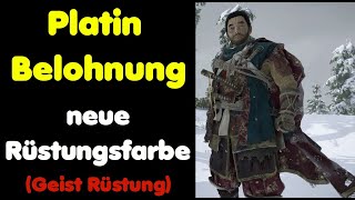 Ghost of Tsushima neue Rüstungsfarbe für die Geist Rüstung Belohnung Platin Trophäe Platinum Trophy [upl. by Adiaros]