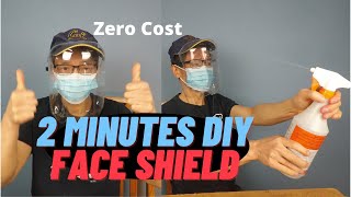 How To Make The Best DIY Face Shield In 2 Minutes Zero Cost [upl. by Robins]