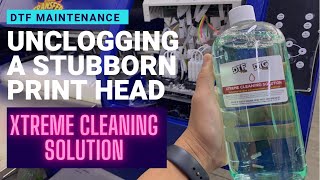 How to Unclog a Stubborn Clogged Print Head for DTF Printing with DTGPRO XTREME cleaning solution [upl. by Maddocks]