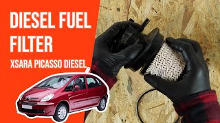 How to replace the diesel fuel filter XSARA PICASSO 20 HDI ⛽ [upl. by Glynnis]