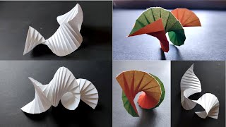 Paper Folding  Paper Sculptures  Hyperbolic Origami  3d Paper Spiral Origami [upl. by Eniawed300]