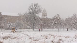 Snowfall in Lubbock TX [upl. by Ahseinaj28]