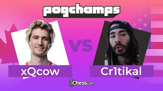 xQc Gets Checkmated by MoistCr1tikal in 6 Moves  Chesscom PogChamps [upl. by Nitniuq]