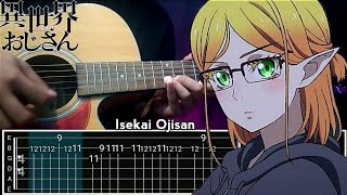 ISEKAI OJISAN ED  Ichibanboshi Sonority  TAB Melodi   Chord Tutorial Acoustic [upl. by Mcnally]