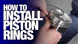 How to Install Piston Rings  Engine Building 101 [upl. by Chemar849]