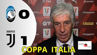 FINALE COPPA ITALIA GASPERINI post ATALANTA  JUVENTUS 0  1 sentite cosa dice il mister [upl. by Naedan]