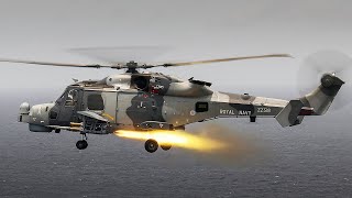 Royal Navy Wildcat helicopter fires the first operational Martlet missile [upl. by Aztin850]