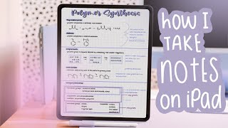 How I Take Notes on My iPad Pro with GoodNotes 2021  Free Template [upl. by Os]