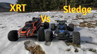 Traxxas XRT Vs Traxxas Sledge Speed Test [upl. by Asenaj]