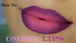 FUN amp EASY  OMBRE LIP TUTORIAL [upl. by Mllly]