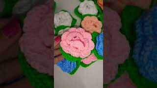 A Rose Granny Squre 🧶✨shortsviral handmade crochet trendingshorts ytviral ytshorts [upl. by Yatnuhs651]