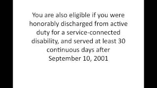 Who is eligible for the Post 911 GI Bill Benefits [upl. by Dermot]